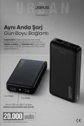پاوربانک 20000mAh - با نشانگر LED - دستگاه شارژ قابل حمل - سیاه JP-P10A