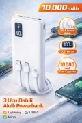 پاوربانک چندکاره با نمایشگر دیجیتال 10.000 Mah، سیاه، دستگاه شارژ قابل حمل LCD