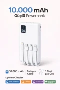 پاوربانک چندکاره با نمایشگر دیجیتال 10.000 Mah، سیاه، دستگاه شارژ قابل حمل LCD