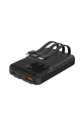 پاوربانک LCD سیاه 10000mAh PRM با کابل داخلی HSC22.5W+PD20W