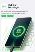 پاوربانک LCD سیاه 10000mAh PRM با کابل داخلی HSC22.5W+PD20W