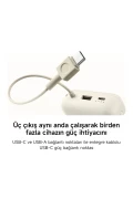 پاور بانک با پورت USB و USB-C و کابل USB-C یکپارچه 20000mAh 33W BHR8975GL - آبی