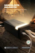 پاوربانک 60.000 میلی آمپر PD 22.5W با کابل و شارژ سریع 3.0 با ضمانت واقعی 60.000 میلی آمپر و نورانی QC60 سیاه