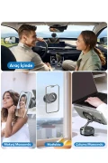 نگهدارنده تلفن مغناطیسی قابل تنظیم ۳۶۰ درجه مناسب با MagSafe با قفل و مکش برای میز و کمد شیشه‌ای