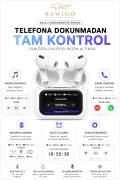 هدفون بلوتوثی KWG Air Pro 2 با صفحه نمایش دیجیتال و لمسی، سازگار با iOS و اندروید و تمام تلفن‌ها