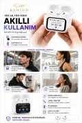 هدفون بلوتوثی KWG Air Pro 2 با صفحه نمایش دیجیتال و لمسی، سازگار با iOS و اندروید و تمام تلفن‌ها