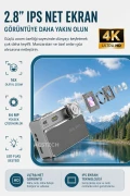 دوربین دیجیتال 4K با زوم 16X | صفحه نمایش 2.8 اینچی IPS | با درپوش لنز کشویی | شارژ Type-C | تشخیص چهره | همراه با کارت SD 64GB