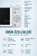 دوربین دیجیتال 4K با زوم 16X | صفحه نمایش 2.8 اینچی IPS | با درپوش لنز کشویی | شارژ Type-C | تشخیص چهره | همراه با کارت SD 64GB