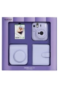 دوربین عکس Instax mini 13 لیلا با 10 عدد فیلم، آلبوم مربع و جعبه کیف چرم