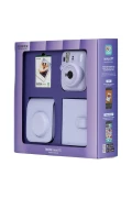 دوربین عکس Instax mini 13 لیلا با 10 عدد فیلم، آلبوم مربع و جعبه کیف چرم