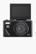 دوربین دیجیتال 5K با فلاش 75MP صفحه نمایش تاشو 18 برابر زوم با کارت 64GB هدیه منوی فارسی