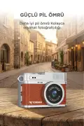 دوربین دیجیتال مینی سلفی ویدئو و وُلاگ مینی با کلید 1080P CMR35 قهوه‌ای