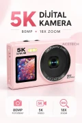 دوربین دیجیتال با دو صفحه نمایش 5K | 80 مگاپیکسل | زوم 18X | همراه با کارت حافظه 32GB