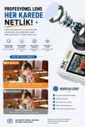 دوربین دیجیتال 5K Ultra HD با دو صفحه نمایش، دوربین 80MP با زوم دیجیتال 18X و فوکوس خودکار، مناسب برای ویدیو بلاگ و سلفی، پشتیبانی از WiFi