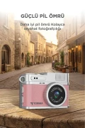 دوربین دیجیتال مینی سلفی ویدئو و لوگ Mini Anahtarlık 1080P CMR35 صورتی