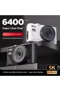 دوربین دیجیتال ویدئو بلاگ با صفحه نمایش 3 اینچی، زوم 18 برابر و فلش - کارت 64GB