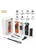 دوربین وبلاگ‌نویسی Q8 4K Ultra HD با سر چرخان | دوربین مینی | انتقال WiFi | 2000mAh | ضبط صدای استریو
