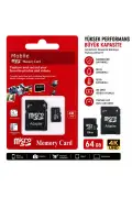 کارت حافظه میکرو SD 64 -128 - 256 گیگابایت کلاس 10 سازگار با 4K UHD با آداپتور SD ضد آب و مقاوم در برابر ضربه