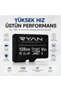 کارت حافظه میکرو SD 128GB U3 V30 A1 SDXC با پشتیبانی از ویدیو 4K، مناسب برای تلفن، دوربین و پهپاد