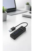 هاب USB 4 پورت چندمنظوره 3.0 مدل YD32 مشکی