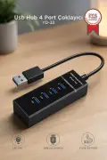 هاب USB 4 پورت چندمنظوره 3.0 مدل YD32 مشکی