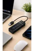 هاب USB 4 پورت چندمنظوره 3.0 مدل YD32 مشکی