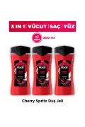 ژل دوش پریمیوم کالکشن چری اسپرینتس ۳ در ۱ بدن، مو و صورت ۳۰۰ میلی‌لیتر x3
