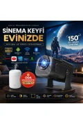 پروژکتور قابل حمل 4K با پشتیبانی Full HD و رطوبت‌ساز اتاق - بدنه چرخان 270°