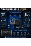 پروژکتور قابل حمل 4K با پشتیبانی Full HD و رطوبت‌ساز اتاق - بدنه چرخان 270°