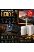 پروژکتور قابل حمل 4K با پشتیبانی Full HD و رطوبت‌ساز اتاق - بدنه چرخان 270°