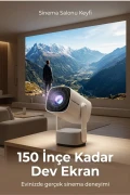 پروژکتور قابل حمل با باتری، پشتیبانی از 4K و سیستم اندروید، همراه با پرده هدیه