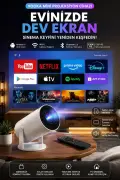 دستگاه پروژکتور مینی قابل حمل اندروید ۱۱ با وای‌فای و بلوتوث سینمای خانگی هوشمند