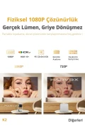 پروژکتور قابل حمل K2 با باتری و پشتیبانی از 4K و سیستم اندروید 1080P