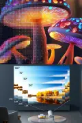 پروژکتور قابل حمل HY300-1 1080P اندروید نسخه آخر اتصال بی‌سیم سینمای خانگی مینی 4K