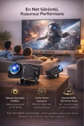 پروژکتور مینی HY320 با قابلیت وای‌فای، HDMI و USB، قابل حمل و سیستم اندروید