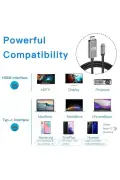 کابل انتقال تصویر Type-C به 4K Ultra Full HD HDMI USB-C - 2 متر