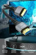 کابل HDMI 2.1 فوق‌العاده سریع 8K، کابل HDMI 4K 144Hz، کابل HDTV 3 متری