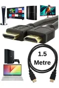 کابل HDMI 1.5 متری V1.4 4K 3D Full HD - سازگار با تلویزیون، مانیتور، PS، ایکس باکس و لپ‌تاپ
