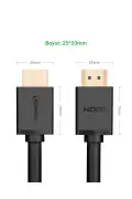 کابل HDMI 2.0 با سرعت بالا 4K، 2 متر، مشکی، 10107