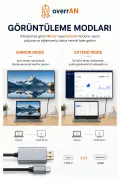 کابل Type-C به HDMI 2 متر، 8K 60Hz، 4K 120Hz | مبدل USB-C به HDTV با سرعت بالا