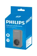 پریز محافظ ولتاژ تک‌خانه‌ای 1140 ژول CHP7010G/10، خاکستری