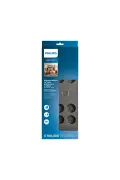 SPN3180A/62، 8 سوکت، پریز با محافظت از جریان، 2400 ژول، کابل 2 متری، (خاکستری)