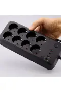 پریز 8 تایی با محافظ کودک و ورودی 2x USB و 2x Type-C و کابل 5 متری 2500W