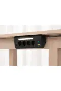 پریز ۴ تایی با محافظت از جریان | ۲ خروجی USB-C + ۲ خروجی USB-A | ایستگاه شارژ با نور LED | کابل ۲ متری
