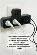 پریز چندگانه با محافظ جریان حرارتی و خروجی سریع USB Type-C