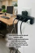 پریز چندگانه با محافظ جریان حرارتی و خروجی سریع USB Type-C