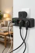 پریز چندگانه با محافظ جریان حرارتی و خروجی سریع USB Type-C