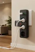 پریز چندگانه با محافظ جریان حرارتی و خروجی سریع USB Type-C