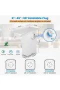 پریز چندگانه USB C با کلید، محافظت شده در برابر جریان، شارژ سریع، آداپتور چندراهی، سفید
