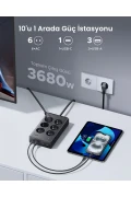 محصول شارژ استیشن 6 تایی با محافظت از جریان، 20 وات با خروجی USB-C و USB-A، با کابل 1.5 متری